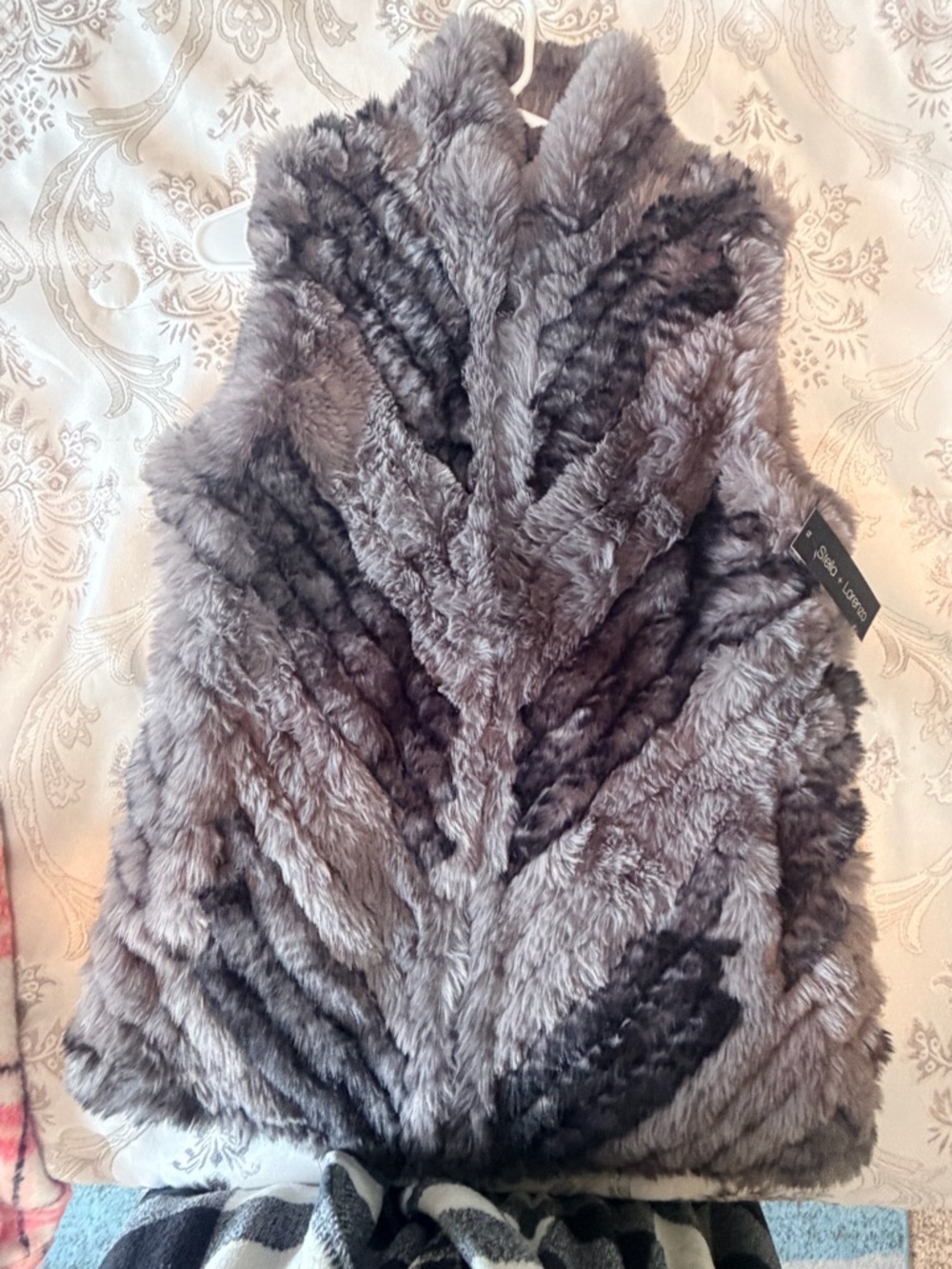 lorenzo Blush Pink Faux Fur Vest